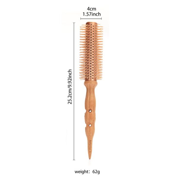 Limited time deal-50% Round Brush for Blow Drying - Wooden Barrel Brush for Sleek, Precise - Image 3