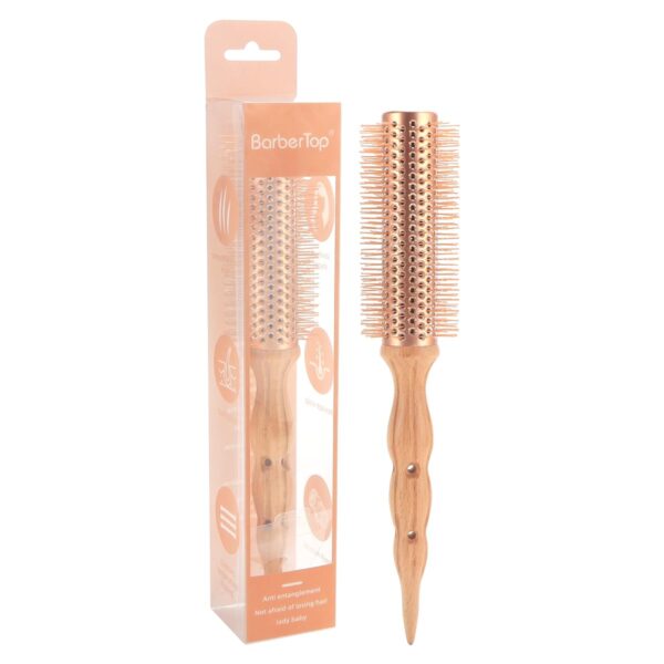 Limited time deal-50% Round Brush for Blow Drying - Wooden Barrel Brush for Sleek, Precise