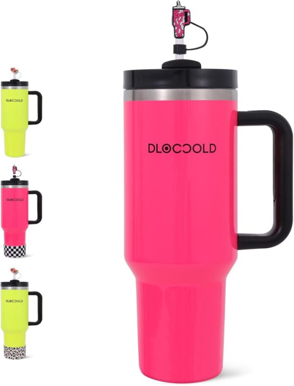 Limited time deal-66% DLOCCOLD 40 oz Stainless Steel Tumbler with Handle, Insulated