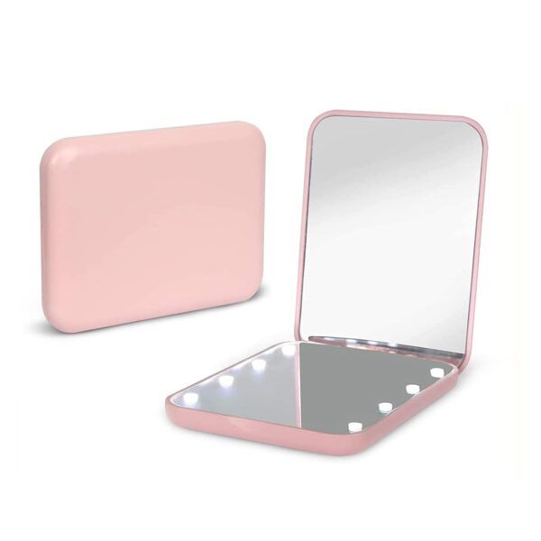 Limited time deal-43% Kintion Pocket Mirror, 1X/3X Magnification LED Compact Travel Makeup