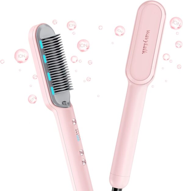 Limited time deal-50% Wavytalk Hair Straightener Brush, Sleek Sweep Ionic Straightening