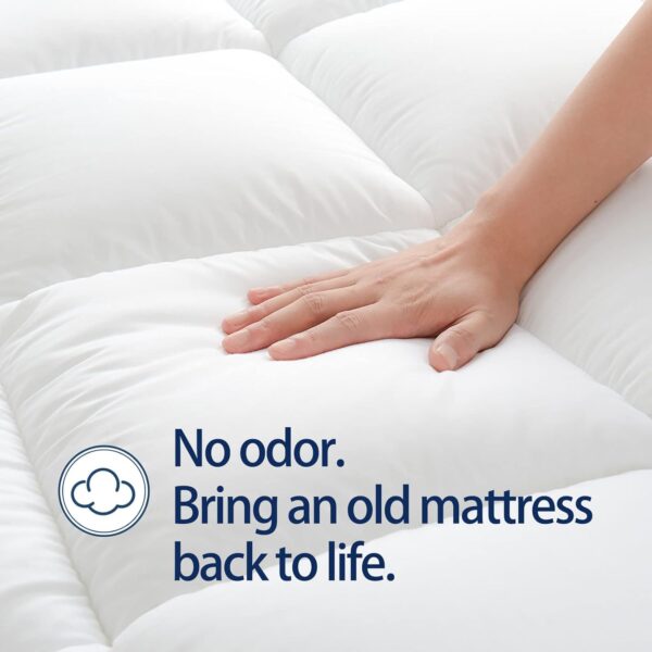 Limited time deal-57% Mattress Topper Queen for Back Pain, Extra Thick Mattress Pad Cover, - Image 3