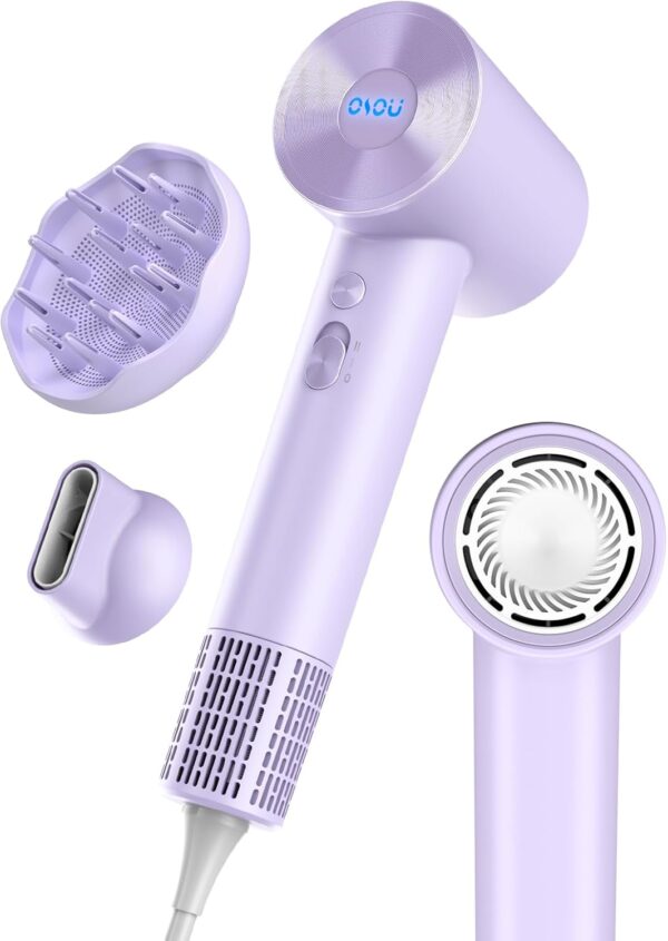 Limited time deal-50% Hair Dryer with Diffuser for Curly Hair, Negative Ionic Hairdryer, High