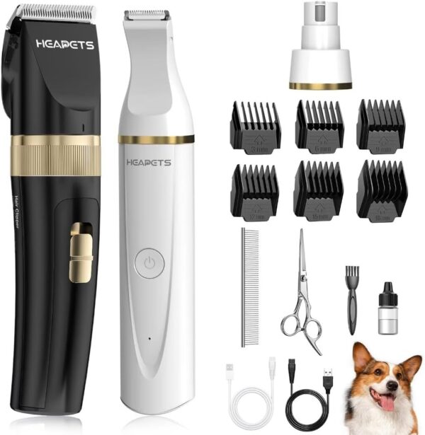 Limited time deal-46% Dog Hair Clippers for Grooming Kit and Dog Paw Trimmer Nail Grinder