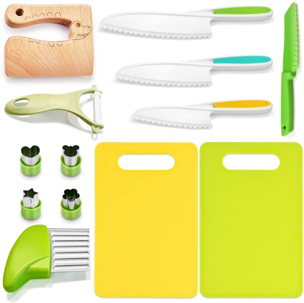 Limited time deal-50%Montessori Kitchen Tools,13Pcs Toddler Knife Set Kids Knife Set , - Image 4