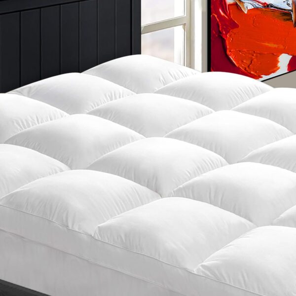 Limited time deal-57% Mattress Topper Queen for Back Pain, Extra Thick Mattress Pad Cover,