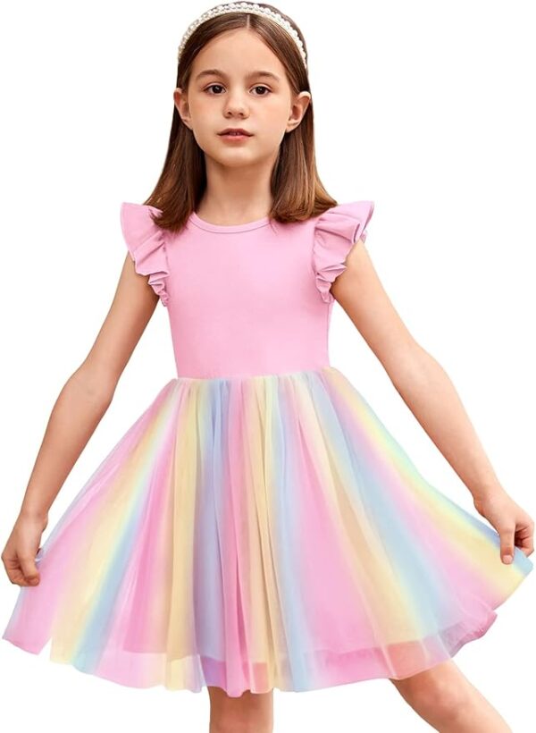 Limited time deal-42%Arshiner Toddler Tutu Dress Little Girls Fluffy Summer Dresses Casual