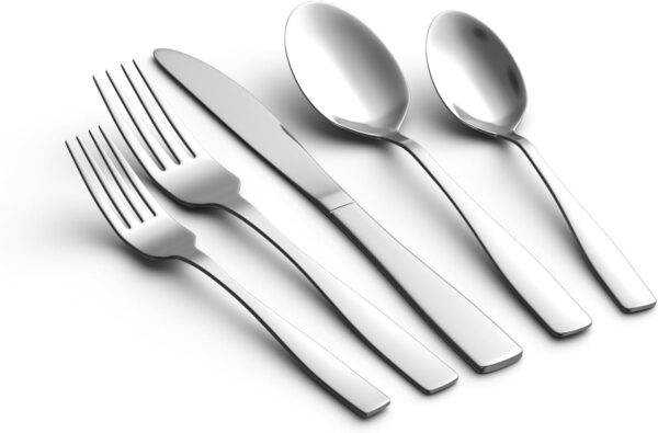 Limited time deal-45% HIKAA 40PCS Stainless Steel Silverware Set, Flatware Set for Kitchen, - Image 4