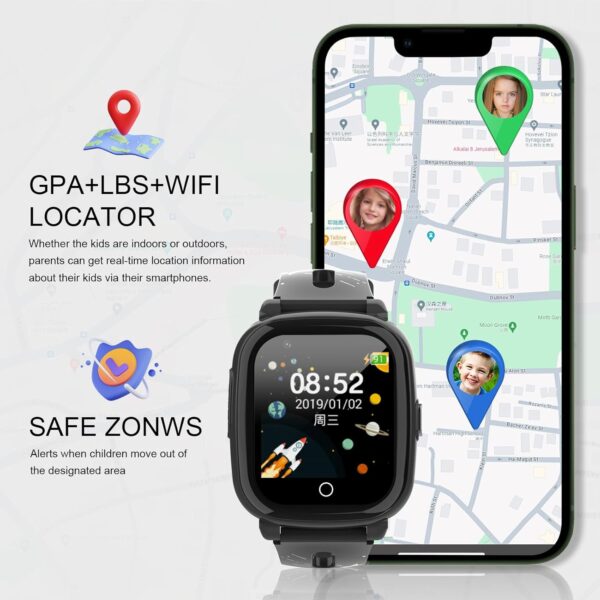 Limited time deal-50% Wonlex 4G Kids Smartwatch GPS Tracking(SIM Card Include), 1.4 Inc - Image 2