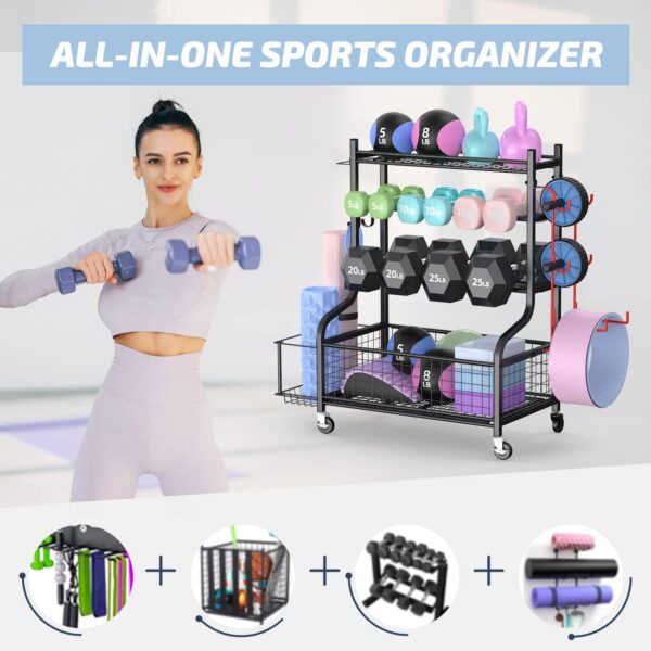 Limited time deal-47% PLKOW Dumbbell Rack, Weight Rack for Dumbbells, Home Gym - Image 4