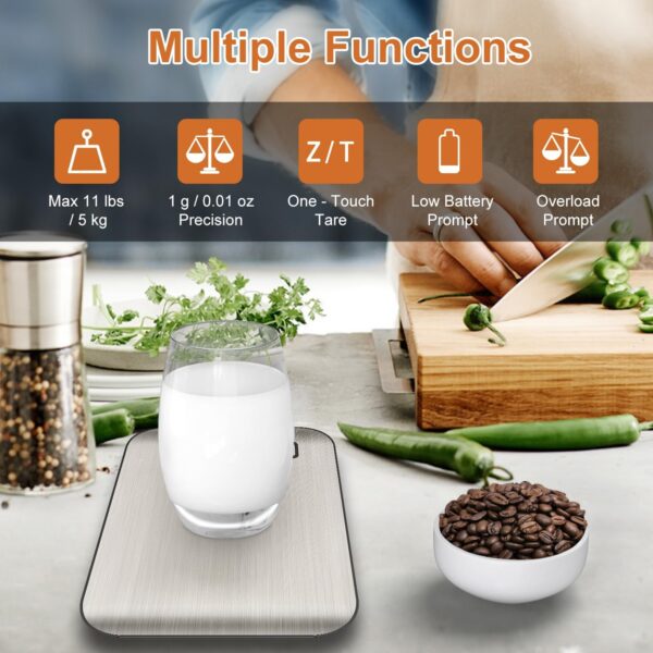 Limited time deal-53% CROWNFUL Food Scale, 11 lb Digital Kitchen Scales with Built-in - Image 3