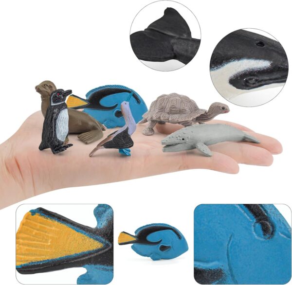 Limited time deal-50%Mini Sea Creatures Toys for Kids Pacific Ocean Animals Figures Marine - Image 2