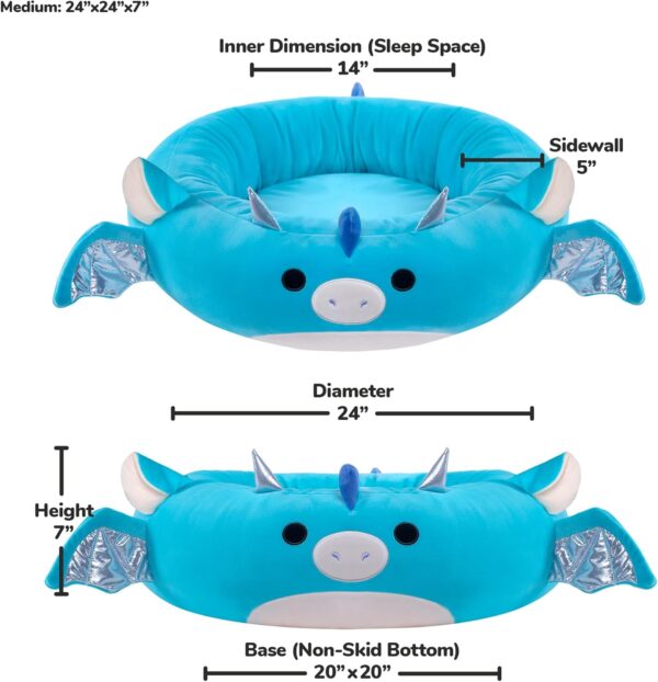 Limited time deal-44% Squishmallows Original 24-Inch Tatiana The Dragon Pet Bed . - Image 2