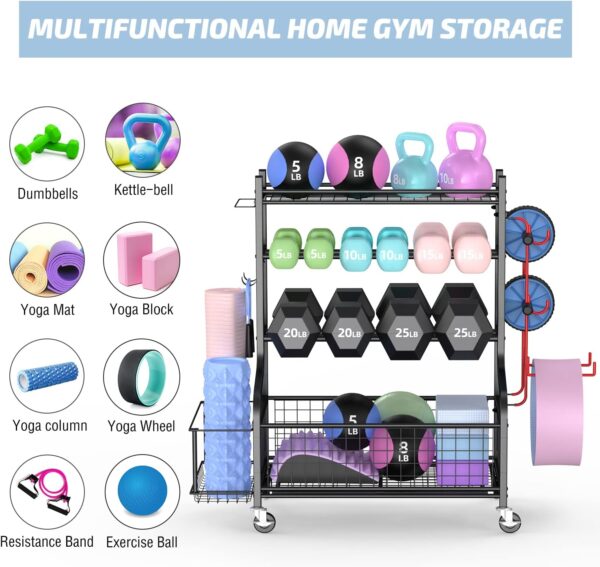 Limited time deal-47% PLKOW Dumbbell Rack, Weight Rack for Dumbbells, Home Gym - Image 3