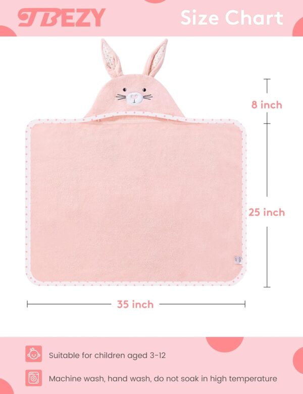 Limited time deal-40%Baby Hooded Towel with Unique Animal Design Ultra Soft Thick Cotton - Image 4