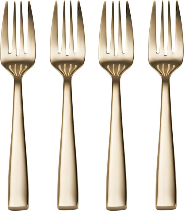 Limited time deal-59% Mikasa Delano Gold Plated 20-Piece Stainless Steel Flatware Set, - Image 3