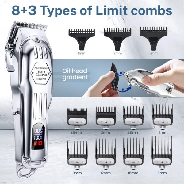 Limited time deal-49%KIKIDO Hair Clippers Professional Cordless for Men, Barber Clippers - Image 2