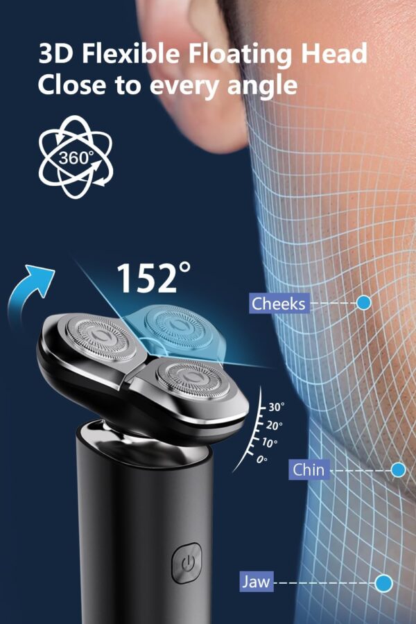 Limited time deal-78% Electric Razor for Men, Men's Electric Shaver, 3-Blade Rotary Shaving - Image 4