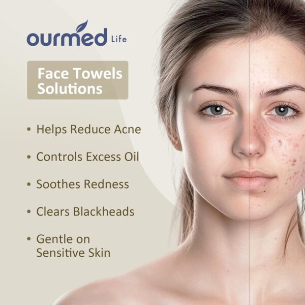 Limited time deal-27% Ourmed Life Face Towels, Disposable Biodegradable Facial Towels - Image 2