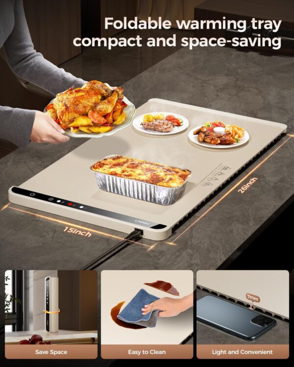 Limited time deal-55% Warming Mat for Food,Food Warming Mat,Electric Warming Tray - Image 4