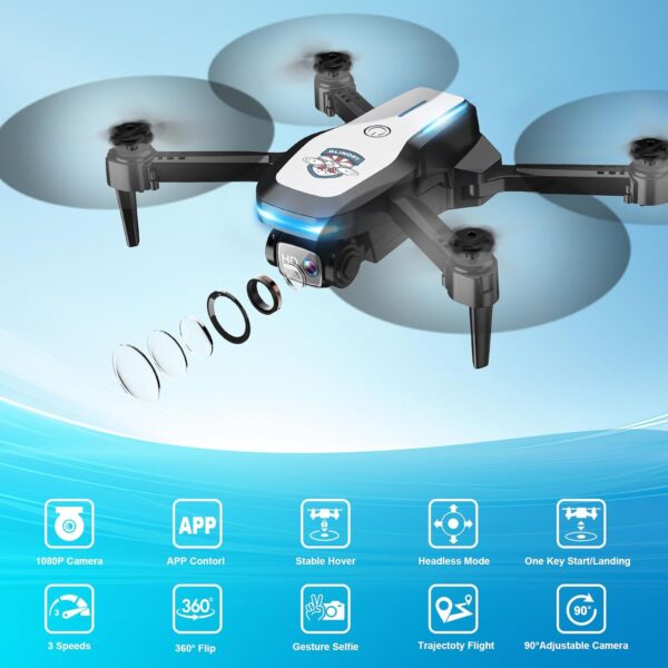 Limited time deal-47% Drone with Camera 1080P FPV Foldable Drone for Beginners, Mini - Image 2