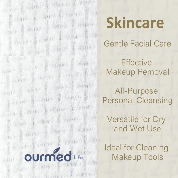 Limited time deal-27% Ourmed Life Face Towels, Disposable Biodegradable Facial Towels - Image 4