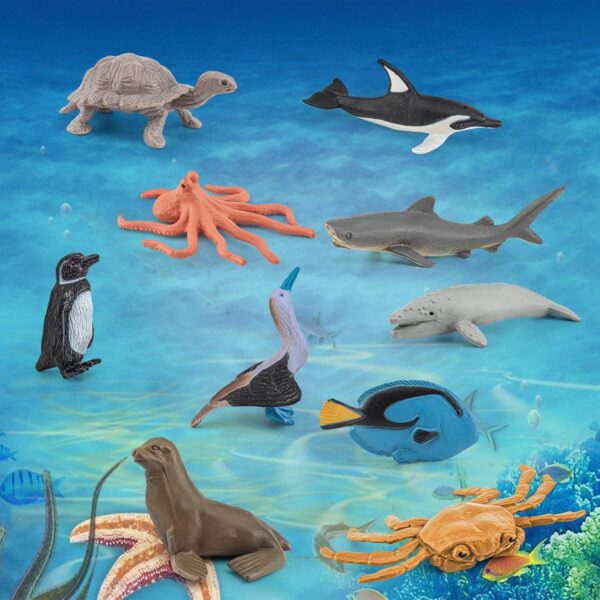 Limited time deal-50%Mini Sea Creatures Toys for Kids Pacific Ocean Animals Figures Marine - Image 3