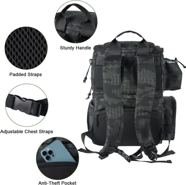 Limited time deal-42% MATEIN Fishing Backpack, Water Resistant Fishing Tackle Box Bag - Image 2