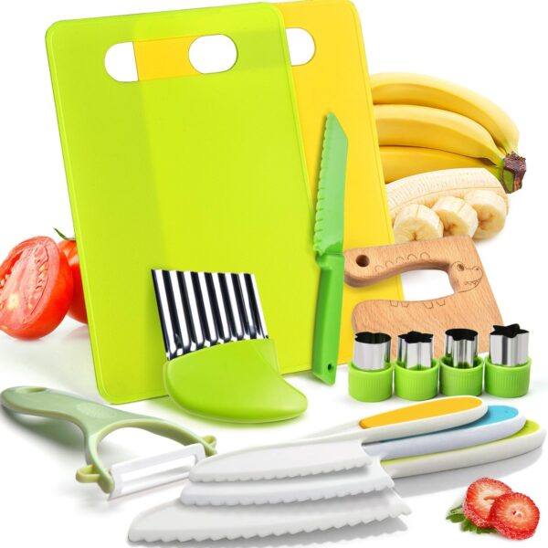 Limited time deal-50%Montessori Kitchen Tools,13Pcs Toddler Knife Set Kids Knife Set ,