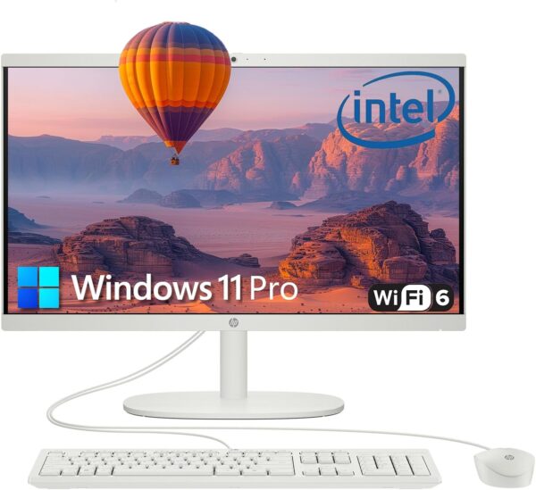 Limited time deal-44%HP 22" All-in-One Desktop Computer for Home and School, Intel Quad-Core.