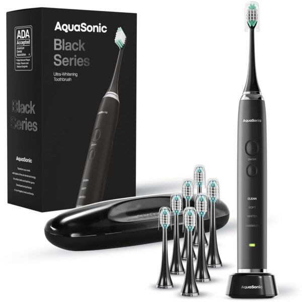 Limited time deal-40% Aquasonic Black Series Ultra Whitening Toothbrush – ADA Accepted