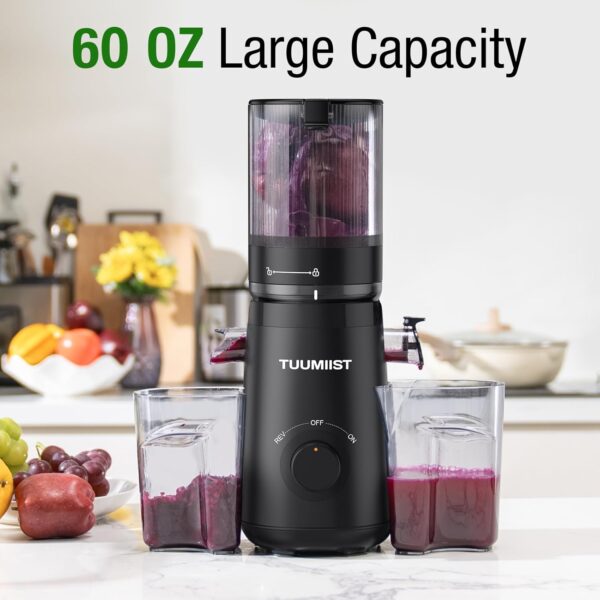 Limited time deal-46% Juicer Machines, TUUMIIST Cold Press Juicer with 5.3" Extra Large - Image 3