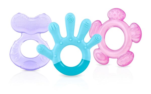 Limited time deal-40%Nuby 3 Step Soothing Teether 3 Piece Set- Front, Middle, Back Teeth