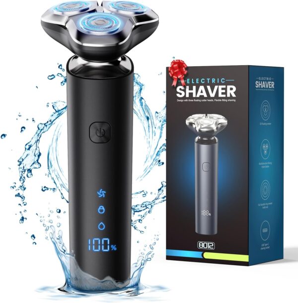 Limited time deal-78% Electric Razor for Men, Men's Electric Shaver, 3-Blade Rotary Shaving