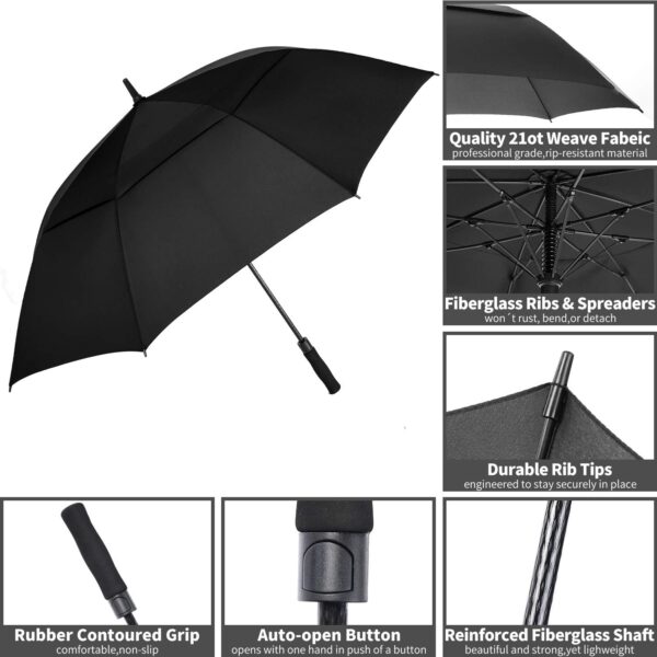 Limited time deal 53% MRTLLOA 54/62/68/72 Inch Automatic Open Golf Umbrella, Extra - Image 3