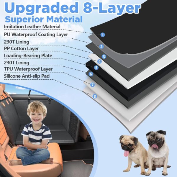 Limited time deal-47%Back Seat Extender for Dogs, Waterproof Dog Car Seat Cover . - Image 2