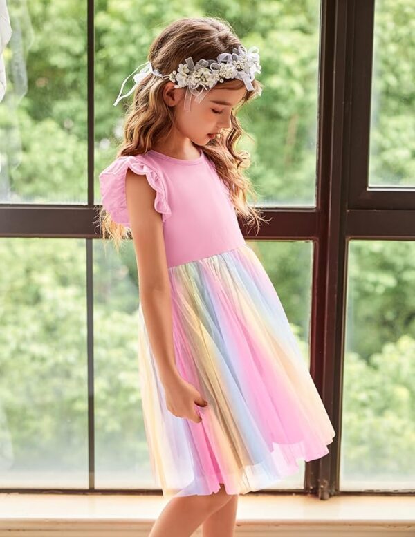 Limited time deal-42%Arshiner Toddler Tutu Dress Little Girls Fluffy Summer Dresses Casual - Image 3