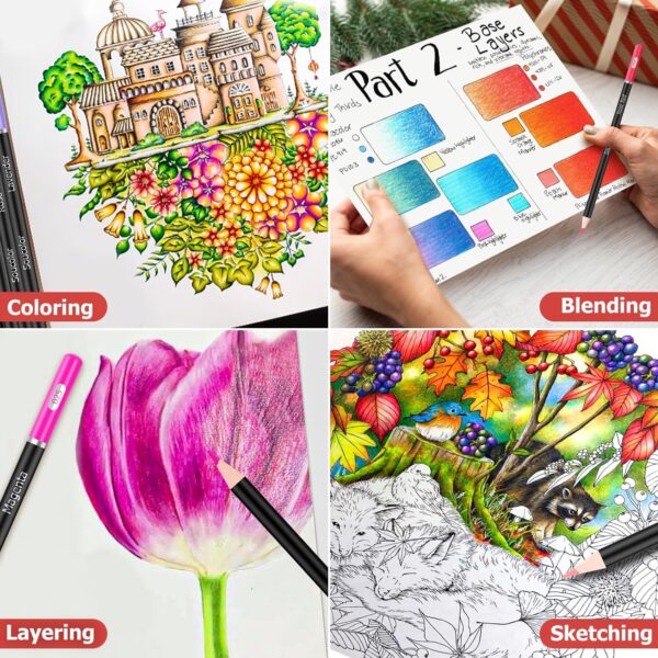 Limited time deal-55% Soucolor 72-Color Colored Pencils for Adult Coloring Books, Back - Image 3