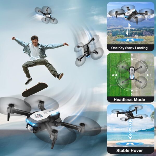 Limited time deal-47% Drone with Camera 1080P FPV Foldable Drone for Beginners, Mini - Image 3