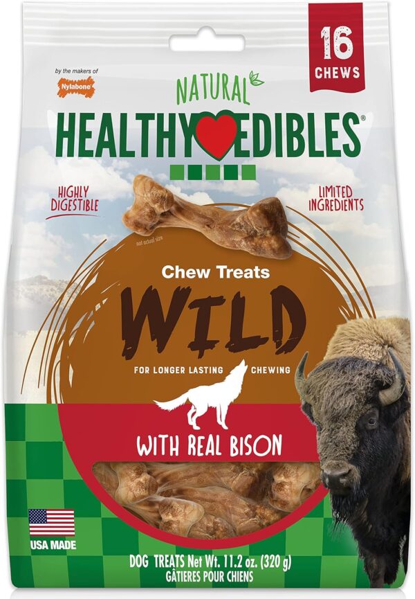 Limited time deal-43% Nylabone Healthy Edibles WILD Natural Long-Lasting Bison Flavor.