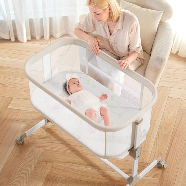 Limited time deal-10% Fodoss Baby Bassinets Bedside Sleeper - All Mesh Bedside Bassinet