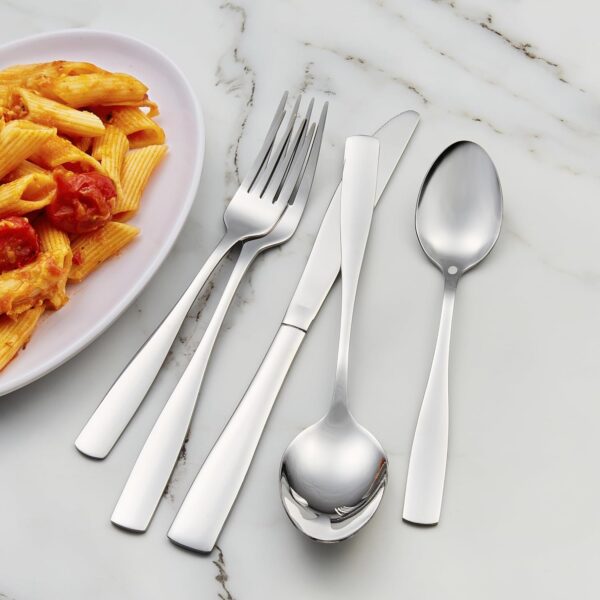 Limited time deal-45% HIKAA 40PCS Stainless Steel Silverware Set, Flatware Set for Kitchen,