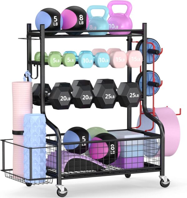 Limited time deal-47% PLKOW Dumbbell Rack, Weight Rack for Dumbbells, Home Gym