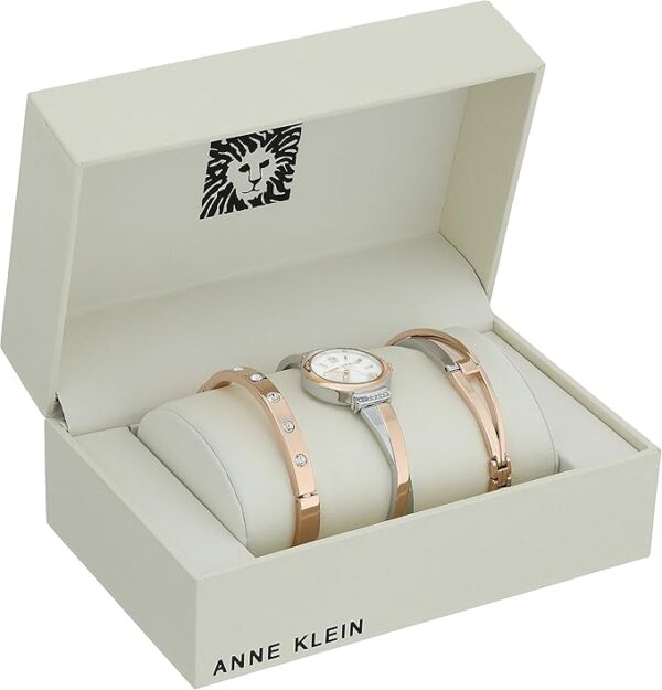 Limited time deal-74% Anne Klein Women's Premium Crystal Accented Bangle Watch Set, - Image 4