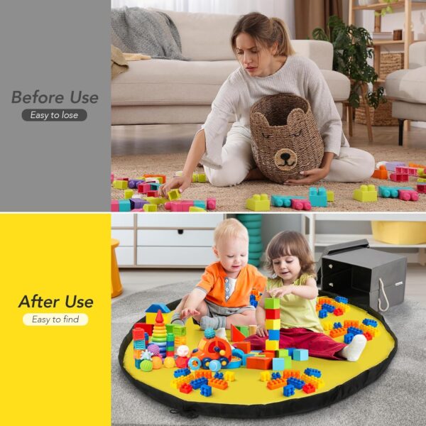 Limited time deal-38% Kids Toy Box Chest Storage with Lid and Big Play Mat for Boys and - Image 3