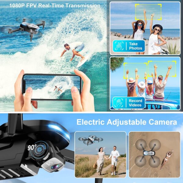 Limited time deal-47% Drone with Camera 1080P FPV Foldable Drone for Beginners, Mini - Image 4