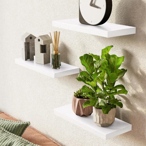 Limited time deal-56% BAYKA Floating Shelves for Wall, Wall Mounted Rustic Wood Shelve - Image 2