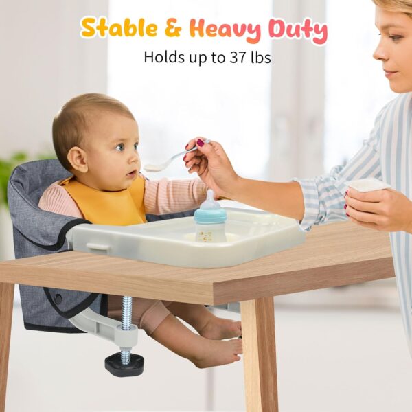 Limited time deal-50% Hook On High Chair with Removable Dining Tray,Folding Portable - Image 4