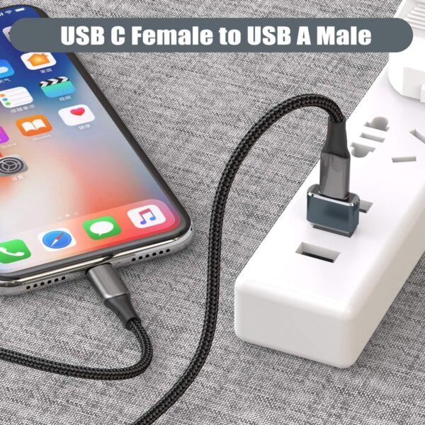 Limited time deal-50%Basesailor USB to USB C Adapter for iPhone 16 Charger 2Pack,USBC. - Image 2