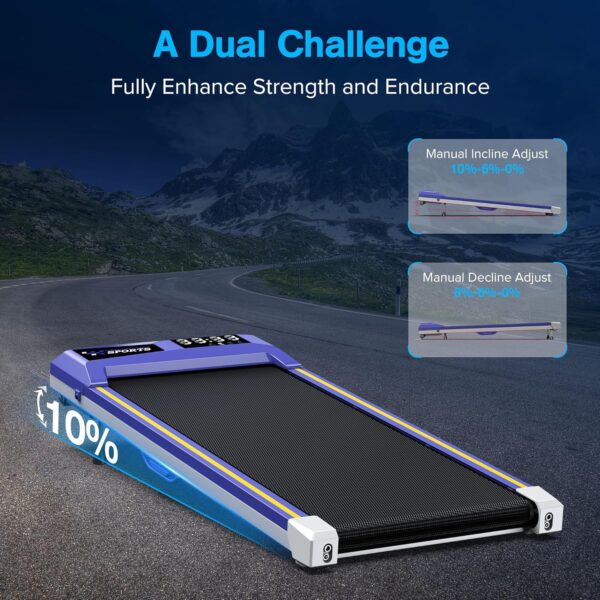 Limited time deal-59% WELLFIT 2025 Smart Walking Pad Treadmill with 10% Incline & 4 MPH - Image 4